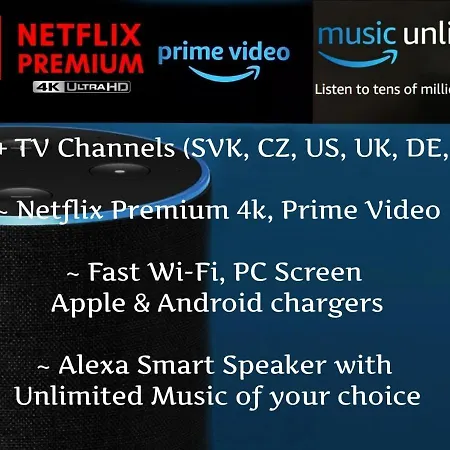 E1 Luxury Oldtown - 2x Parking, Foodstore, Pcscreen, Netflix, Unlimited Music, Crib, Babychair, Fastwifi, Aircon Apartmán *