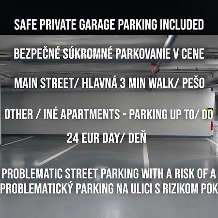 Apartment E1 Luxury Oldtown - 2x Parking, Foodstore, Pcscreen, Netflix, Unlimited Music, Crib, Babychair, Fastwifi, Aircon Košice